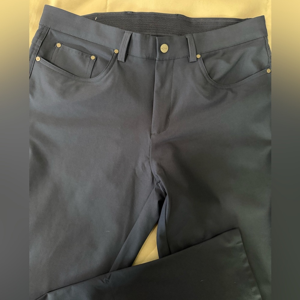 Greg Norman Collection Men's Navy Blue Slim Pants